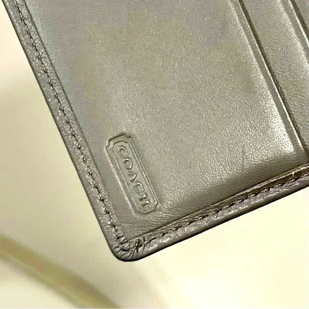 Gently Used COACH Gray Leather Wallet
